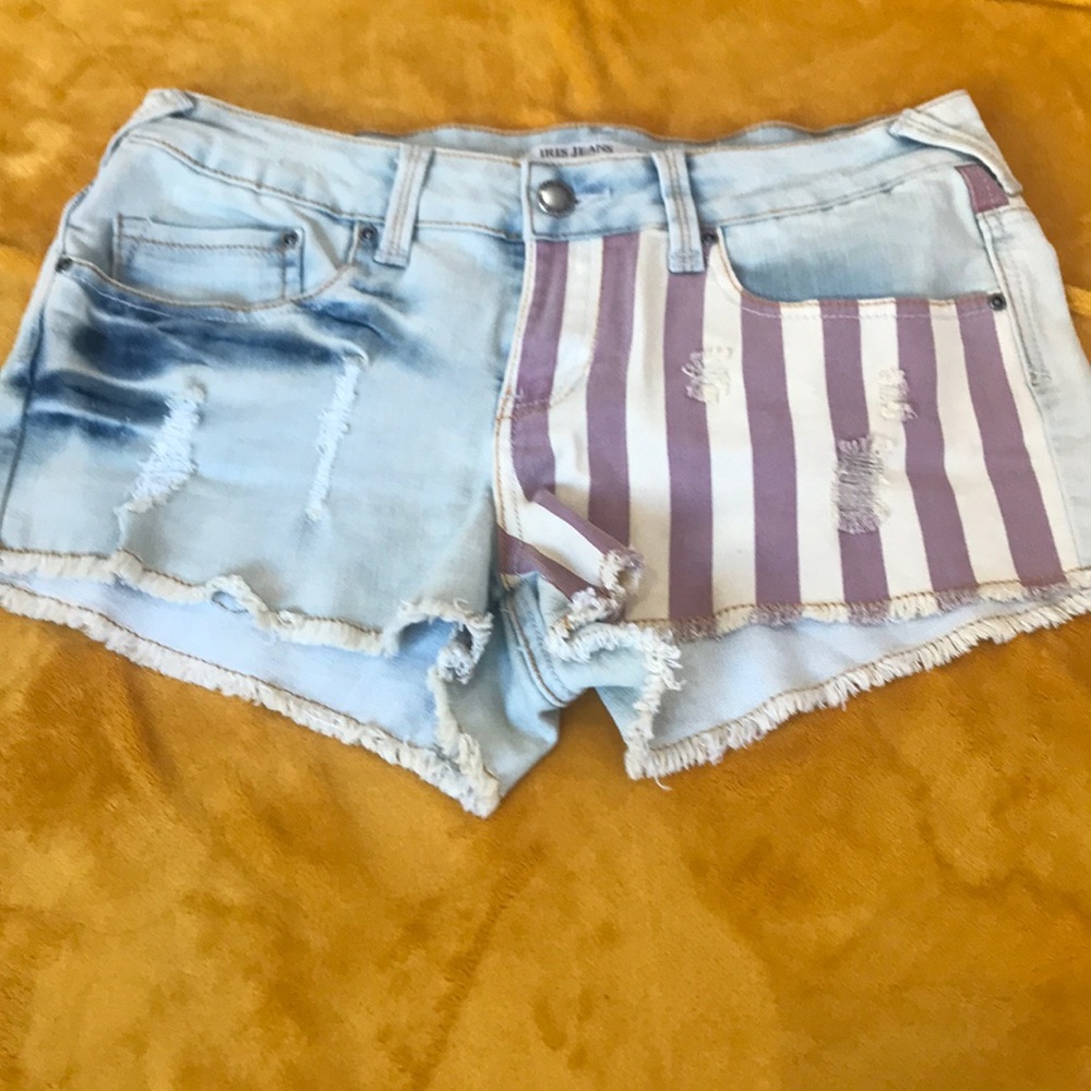 Iris Jeans cut off denim shorts